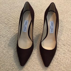 NIB Jimmy Choo Romy 85 Burgundy Suede size 38/8